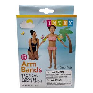Intex Tropical Buddies Kids Floaty Arm Bands 9 Inch X 6 Inch Ages 3 to 6